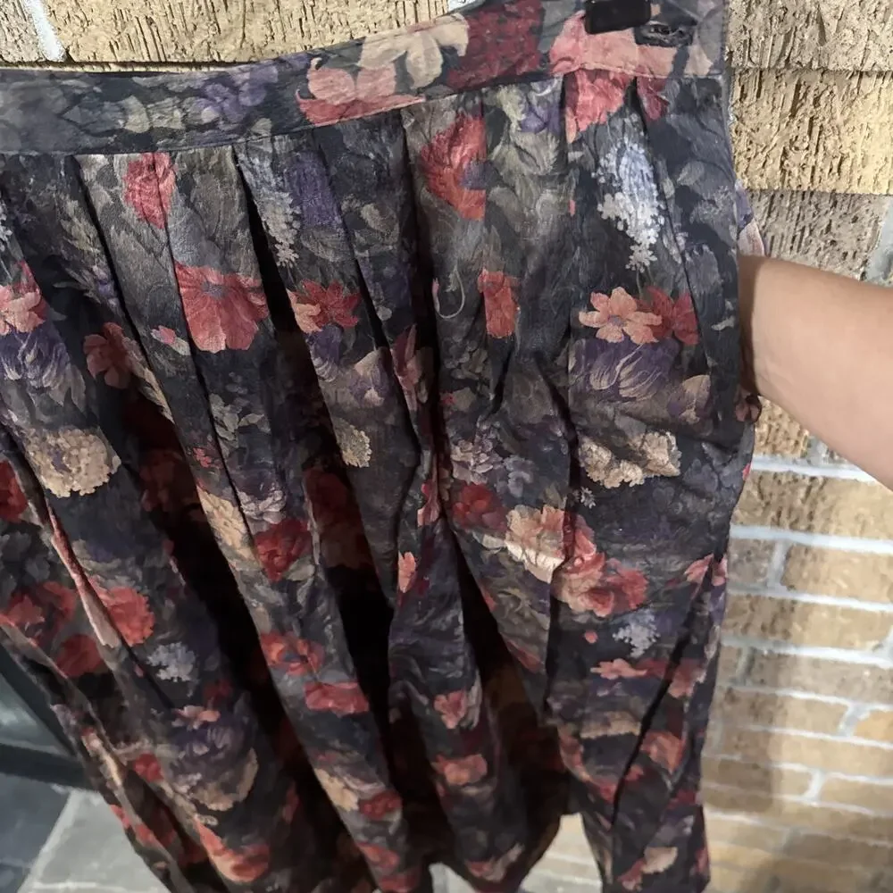 Vintage Chelsea Campbell Pleated Romantic Cottagecore Garden Party Harvest 6P